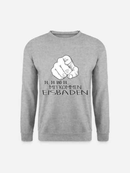 eisbader winterbader eischwimmen eisbademeister - Unisex Pullover - Weißgrau meliert