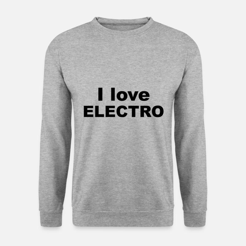Electro Musik - Unisex Pullover - Weißgrau meliert