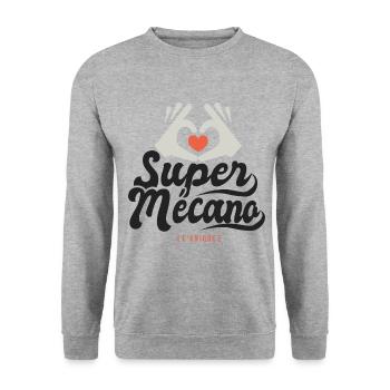 Super mécano l unique cadeau mécanisien mecanisien - Sweat-shirt Unisexe - gris chiné - Devant - Alina (178cm) & Michal (187cm)