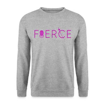 fencing fencer florett degen - Unisex Sweatshirt - salt & pepper - Front - Alina (178cm) & Michal (187cm)