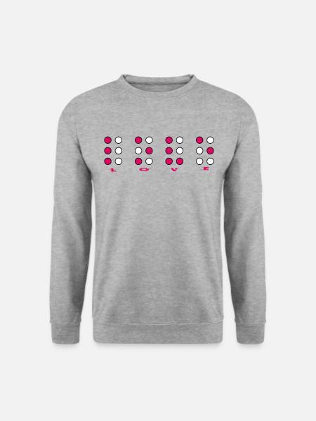 Braille aveugle amour amour - Sweat-shirt Unisexe - gris chiné