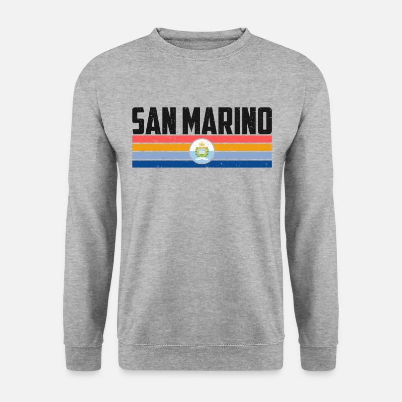 Graphique du drapeau de Saint-Marin - Sweat-shirt Unisexe - gris chiné