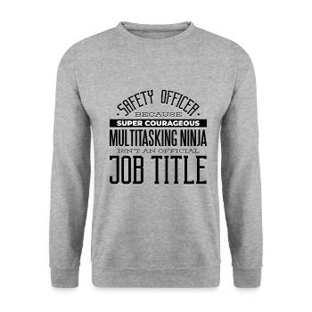 Security Security Guard Tshirt Security Officer - Unisex Sweatshirt - salt & pepper - Front - Alina (178cm) & Michal (187cm)