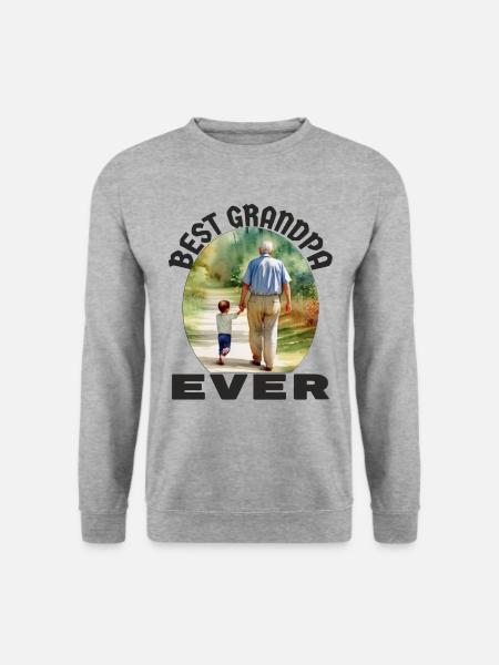 Bester Opa aller Zeiten - Unisex Pullover - Weißgrau meliert