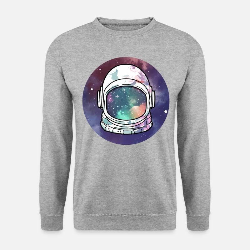 Galaxy Helmet Space Lover Astronaut - Unisex Sweatshirt - salt & pepper