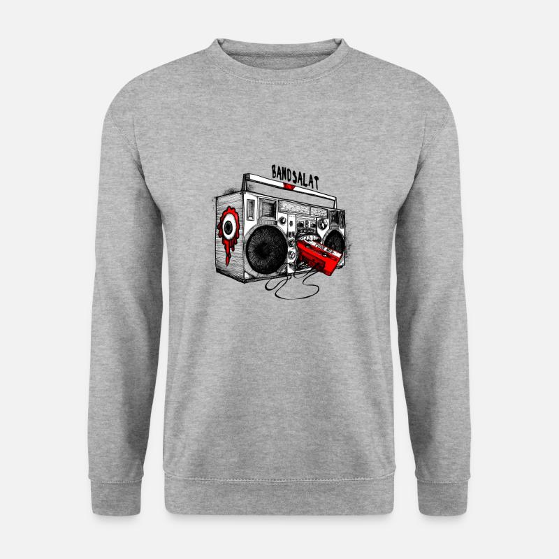Bandsalat - Unisex Pullover - Weißgrau meliert