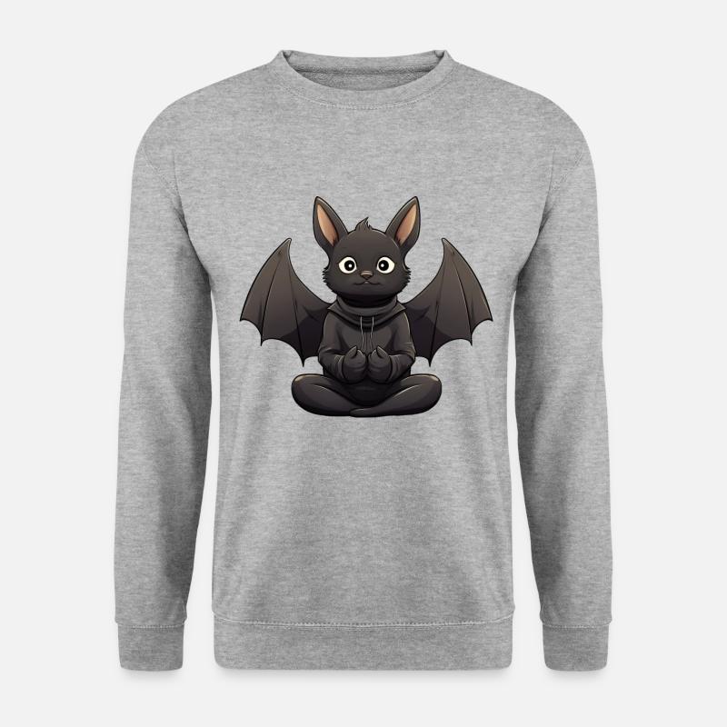 Yoga Bat - Unisex Sweatshirt - salt & pepper