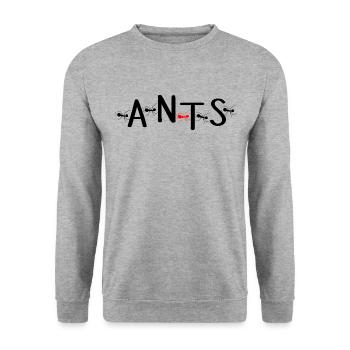 fourmi fourmi fourmis amis fourmis cool fourmis disant - Sweat-shirt Unisexe - gris chiné - Devant - Alina (178cm) & Michal (187cm)