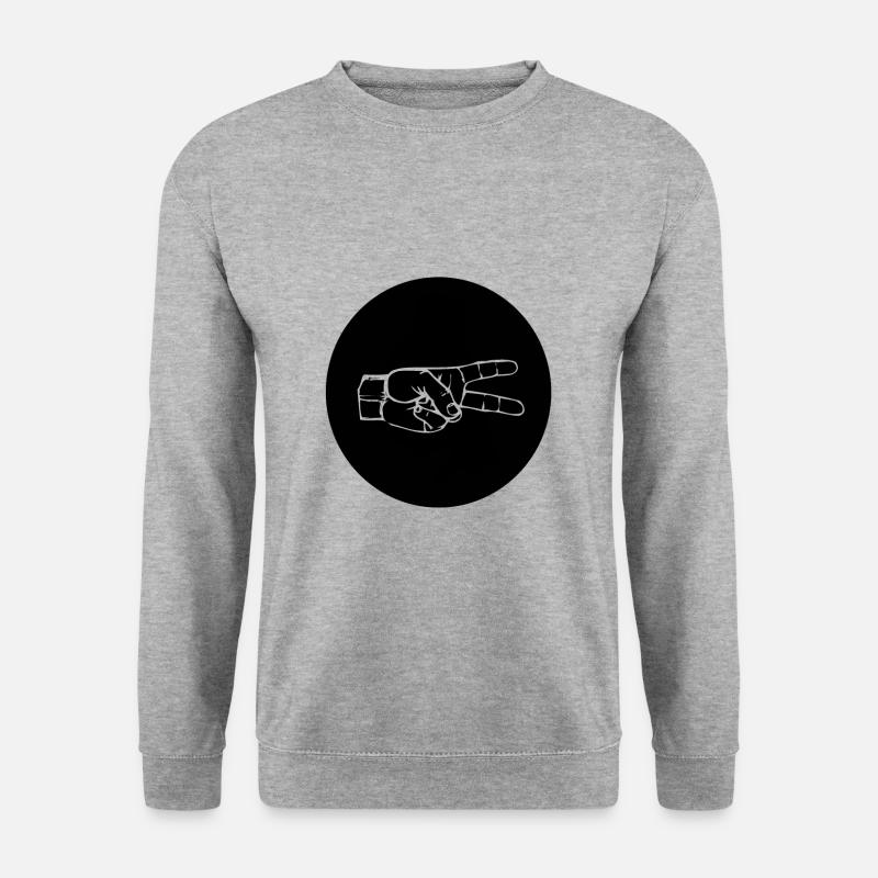 SCHERE (b) - Unisex Pullover - Weißgrau meliert