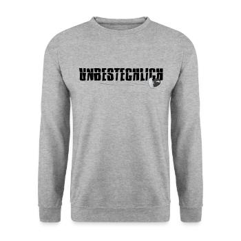 fechter unbestechlich fechter florett - Unisex Pullover - Weißgrau meliert - Vorne - Alina (178cm) & Michal (187cm)