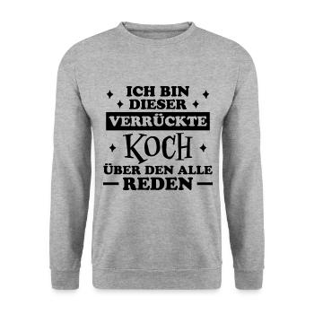 Koch Lustig Spruch Beruf Gastronomie Koch Geschenk - Unisex Pullover - Weißgrau meliert - Vorne - Alina (178cm) & Michal (187cm)