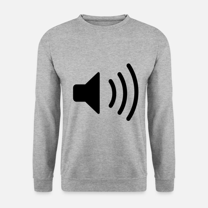 Lautsprecher Symbol - Unisex Pullover - Weißgrau meliert