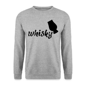 Whisky, black - Unisex Sweatshirt - salt & pepper - Front - Alina (178cm) & Michal (187cm)