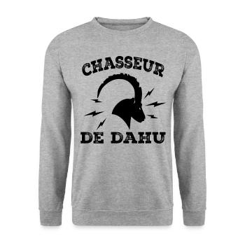 Dahu Hunter - Unisex Sweatshirt - salt & pepper - Front - Alina (178cm) & Michal (187cm)