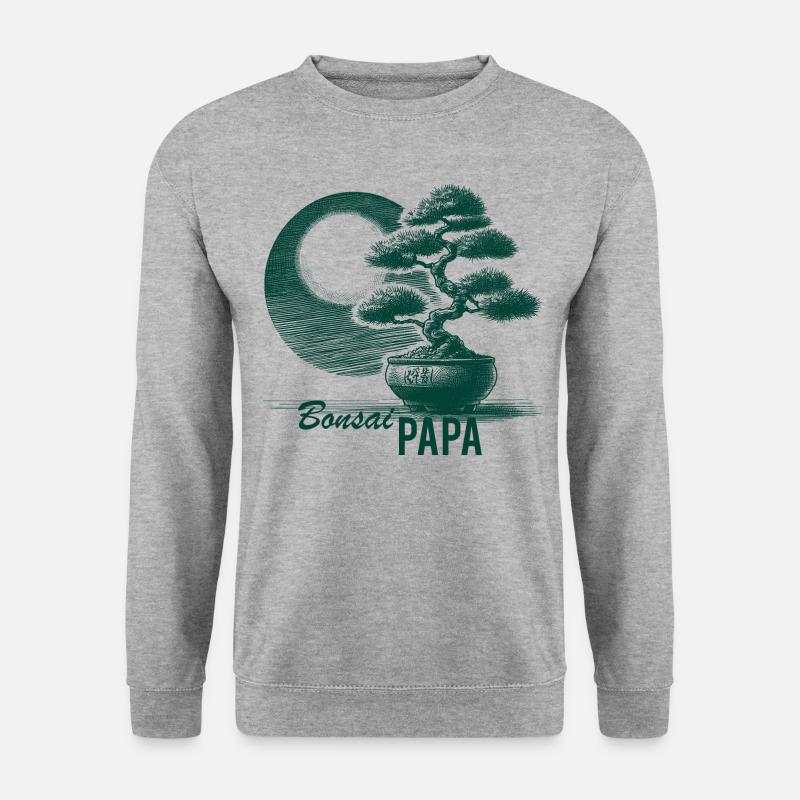 Bonsai Papa - Unisex Pullover - Weißgrau meliert