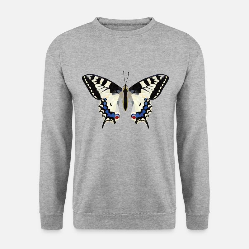 Butterflyy GeomeTRIX - Unisex Pullover - Weißgrau meliert