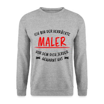 Maler Lustiger Spruch Meister Lackierer Geschenk - Unisex Pullover - Weißgrau meliert - Vorne - Alina (178cm) & Michal (187cm)