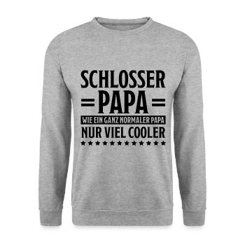 Schlosser Beruf Lustiger Spruch Schlosser Geschenk - Unisex Pullover - Weißgrau meliert - Vorne - Alina (178cm) & Michal (187cm)