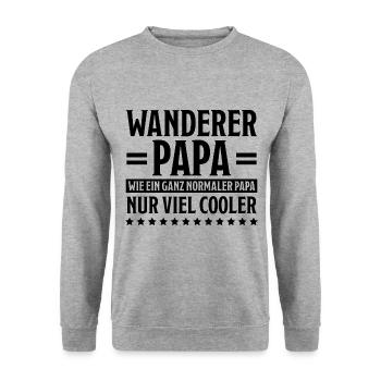 Wanderer Outdoor Lustiger Spruch Wandern Geschenk - Unisex Pullover - Weißgrau meliert - Vorne - Alina (178cm) & Michal (187cm)
