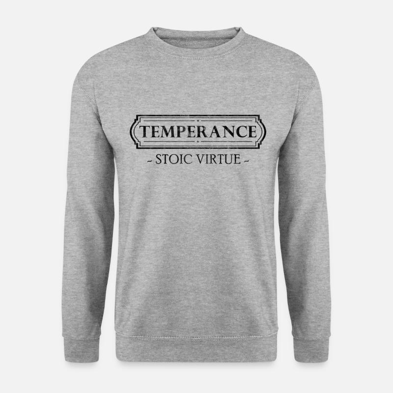 Stoic Virtue Temperance - Unisex Pullover - Weißgrau meliert