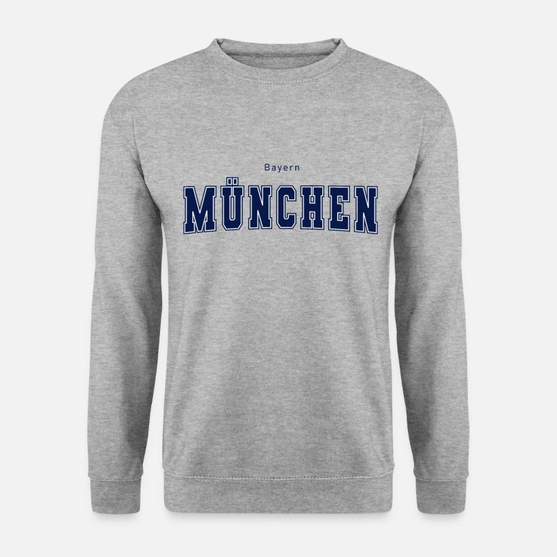 München - Unisex Pullover - Weißgrau meliert