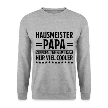 Hausmeister Lustiger Spruch Hausverwalter Geschenk - Unisex Pullover - Weißgrau meliert - Vorne - Alina (178cm) & Michal (187cm)