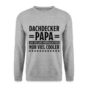 Dachdecker Handwerker Spruch Dachdecker Geschenk - Unisex Pullover - Weißgrau meliert - Vorne - Alina (178cm) & Michal (187cm)