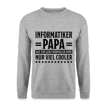 Informatiker Lustig Spruch Programmierer Geschenk - Unisex Pullover - Weißgrau meliert - Vorne - Alina (178cm) & Michal (187cm)