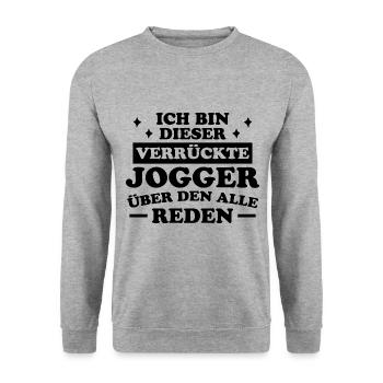 Jogger Laufen Lustiger Spruch Joggen Geschenk - Unisex Pullover - Weißgrau meliert - Vorne - Alina (178cm) & Michal (187cm)