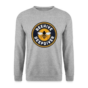 Bees honeybees vintage gift - Unisex Sweatshirt - salt & pepper - Front - Alina (178cm) & Michal (187cm)