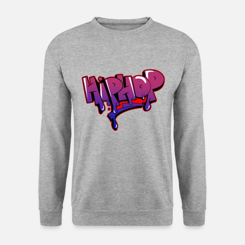 Hip Hop - Unisex Pullover - Weißgrau meliert