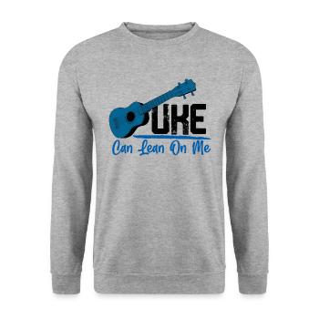 Uke Can Lean On Me Ukulele Player Hawaiian Musicia - Sweat-shirt Unisexe - gris chiné - Devant - Alina (178cm) & Michal (187cm)