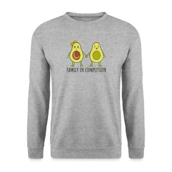 Famille en fin de vie - Grossesse Enceinte - Sweat-shirt Unisexe - gris chiné - Devant - Alina (178cm) & Michal (187cm)