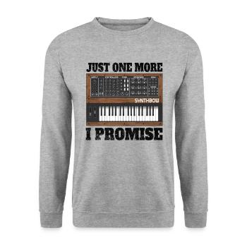 Synthesizer Synth Analog Raw Drôle - Sweat-shirt Unisexe - gris chiné - Devant - Alina (178cm) & Michal (187cm)