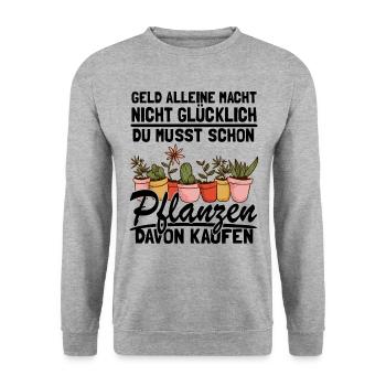 Gärtnerin Spruch Gärtner Lustig Pflanzen - Unisex Pullover - Weißgrau meliert - Vorne - Alina (178cm) & Michal (187cm)