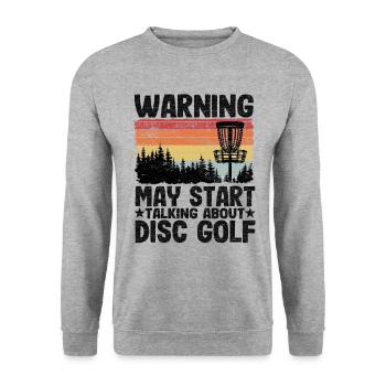 Disc Golf Joueurs Vintage Drôle Cadeau Frisbee - Sweat-shirt Unisexe - gris chiné - Devant - Alina (178cm) & Michal (187cm)