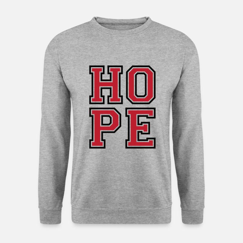 Hope - Unisex Pullover - Weißgrau meliert