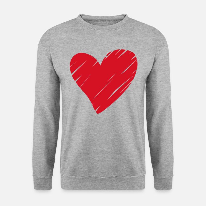 Cuore - Felpa unisex - grigio chiaro melange