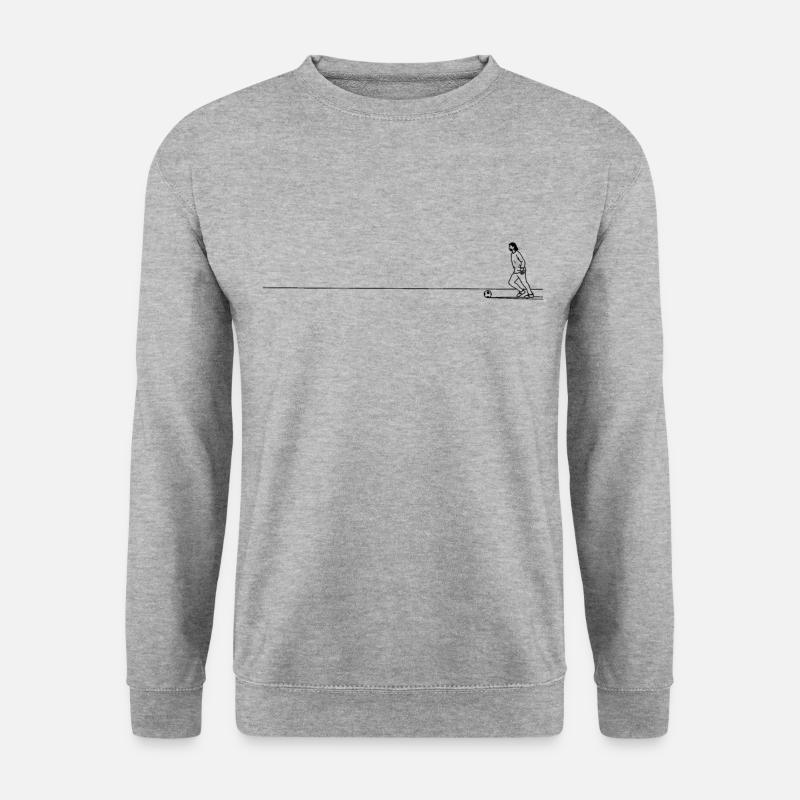 Torwart an der Linie - Unisex Pullover - Weißgrau meliert