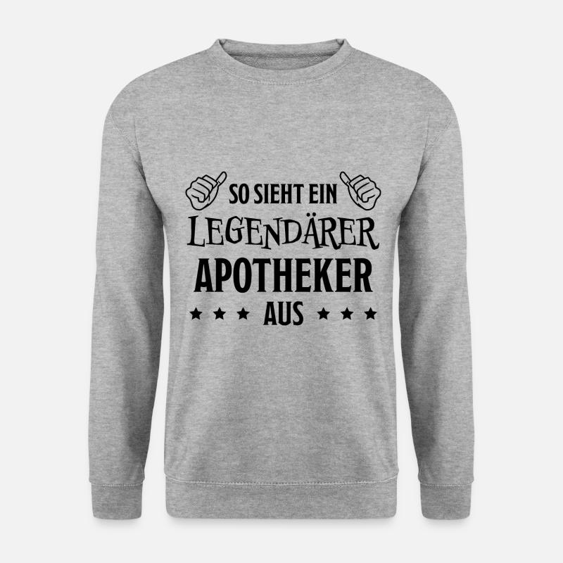 Apotheker Beruf Lustiger Spruch Apotheker Geschenk - Unisex Pullover - Weißgrau meliert