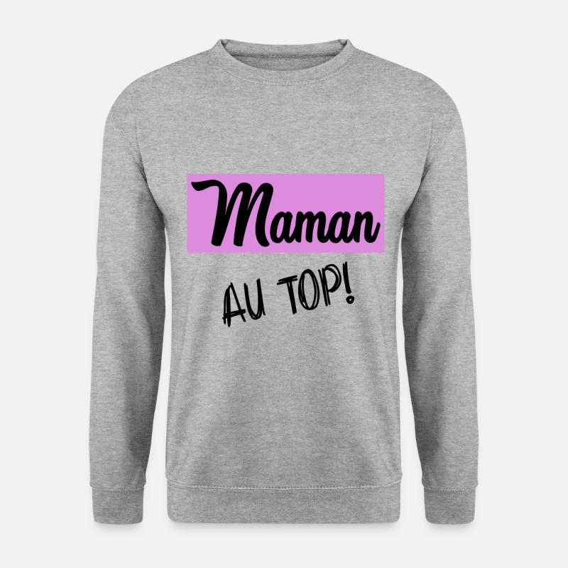 MAMA - Unisex Pullover - Weißgrau meliert