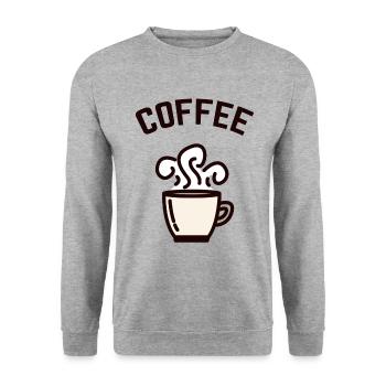 Coffee Cafe Coffee break - Unisex Sweatshirt - salt & pepper - Front - Alina (178cm) & Michal (187cm)