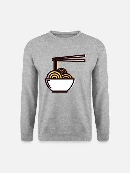 Nudeln - Unisex Pullover - Weißgrau meliert