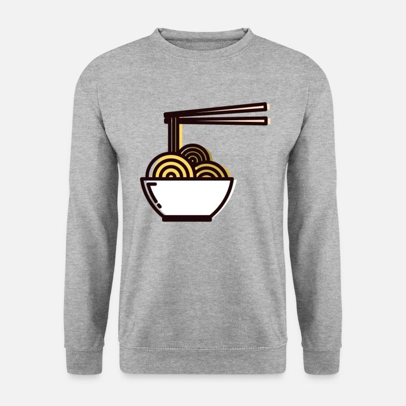 Nudeln - Unisex Pullover - Weißgrau meliert