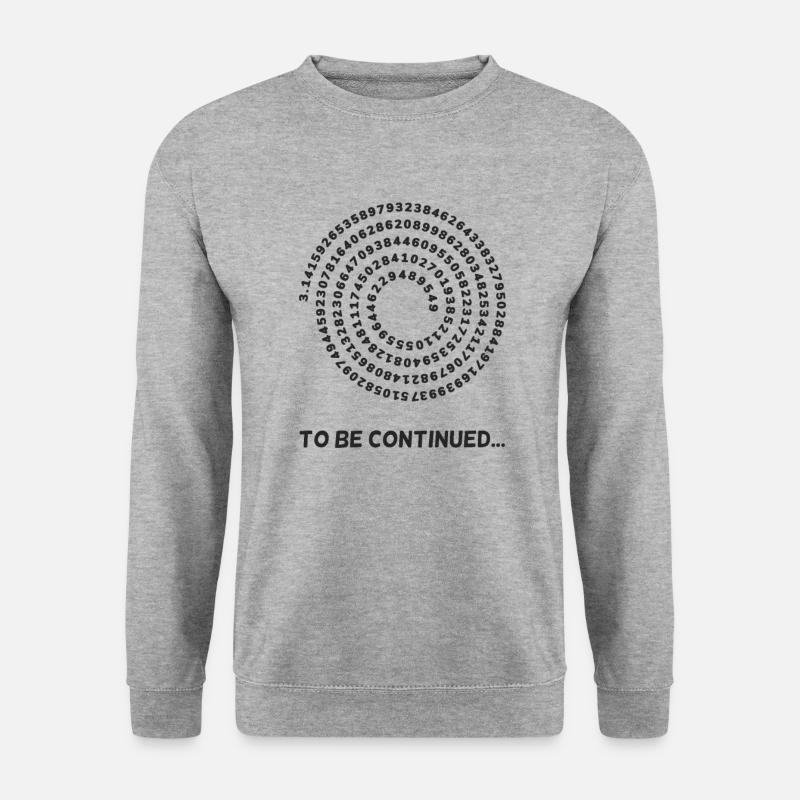 Pi To Be Continued Mathematik - Unisex Pullover - Weißgrau meliert