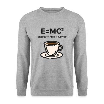 Café lait lait café café - Sweat-shirt Unisexe - gris chiné - Devant - Alina (178cm) & Michal (187cm)