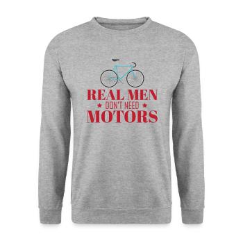 Radsport Fahrrad Fahrradfahrer - Unisex Pullover - Weißgrau meliert - Vorne - Alina (178cm) & Michal (187cm)