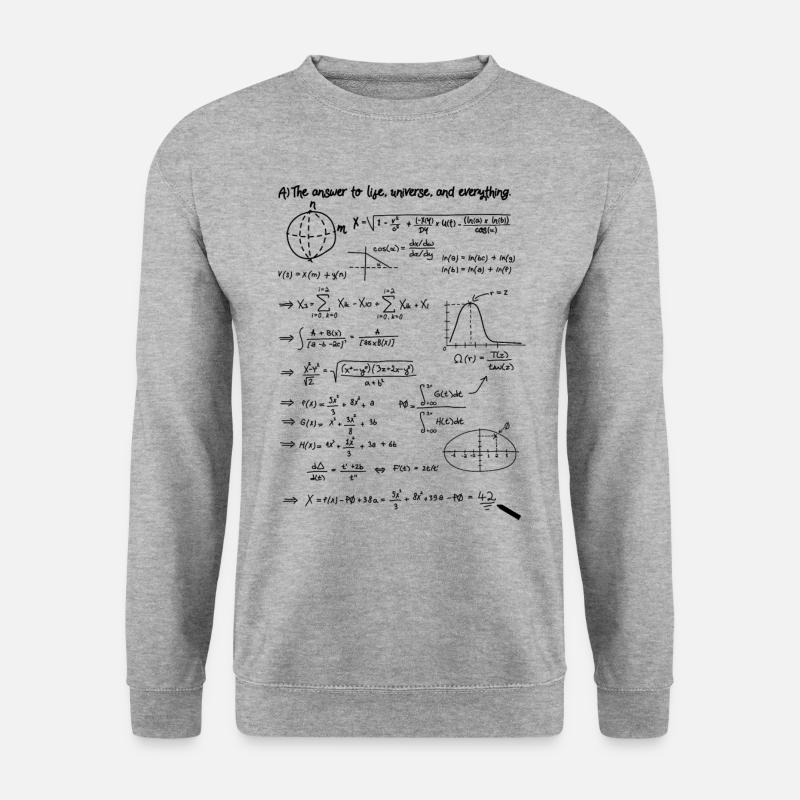 Antwort 42 - Unisex Pullover - Weißgrau meliert
