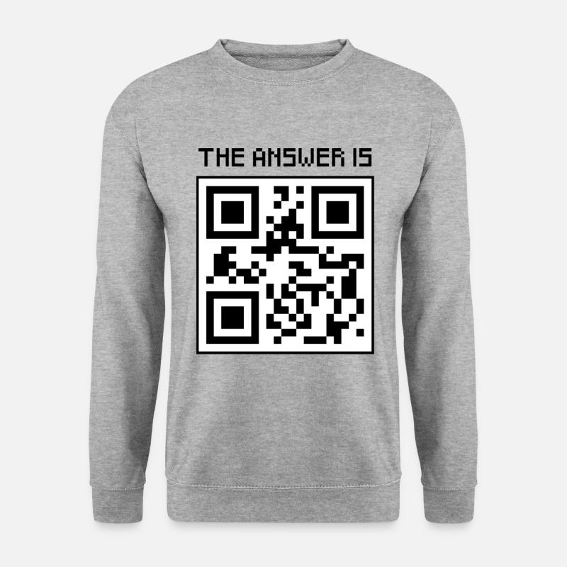 Antwort 42 - Unisex Pullover - Weißgrau meliert