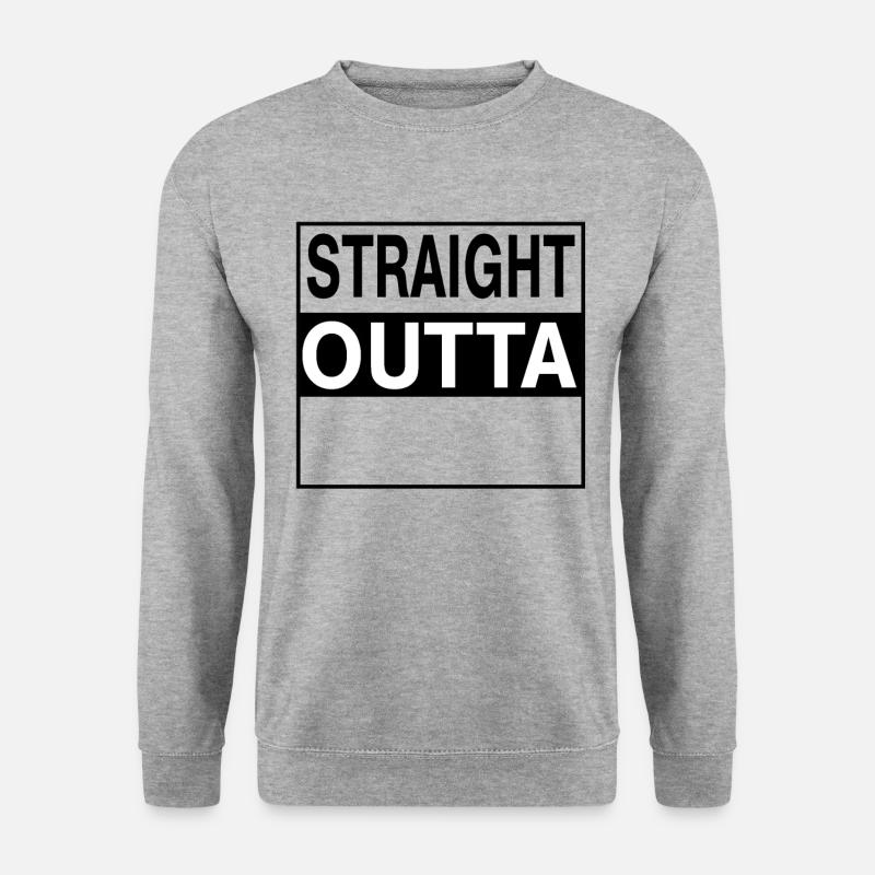 Straight outta Template - Unisex Pullover - Weißgrau meliert